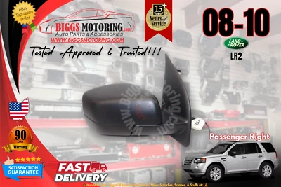 Espejo retrovisor derecho negro Land Rover LR2 2008-2010 pasajero Foto 1 de 4