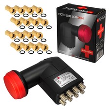 Octo LNB LOP-06H OPTICUM RED PRO 0.1dB 8 Teilnehmer 4K 3D HIGH QUALITY 16 FS
