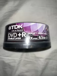 TDK dvd-r 8x 8.5gb 25 Discs - Picture 1 of 5