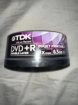 TDK dvd-r 8x 8.5gb 25 Discs - Image 1 of 4