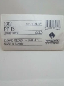Swarovski 1100 PP 13 Light Rose Gold Foiled 10 gross 1440 pezzi - Foto 1 di 2