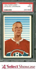 1963 PARKHURST #27 JACQUES LAPERRIERE RC HOF PSA 9 - Picture 1 of 4