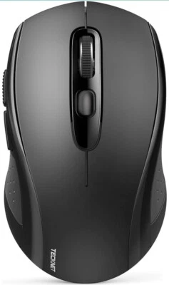 TECKNET Classic 2.4G Portable Optical Wireless Mouse & USB Receiver FREE BATTERY - Image 1 of 4