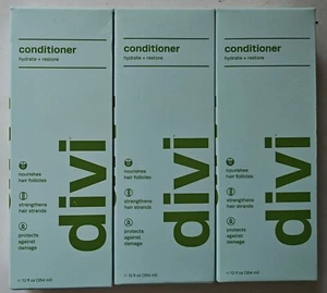 Divi Conditioner Lot of 3 x 12 Fl Oz Each Hydrate Restore Strengthen Protect - Picture 1 of 2