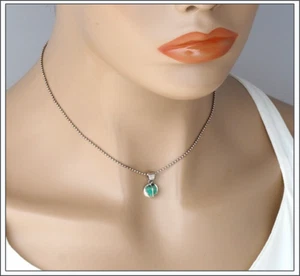 El amuleto de la suerte - colgante de esmeralda natural sobre plata - Venta en Greenfire - Imagen 1 de 8