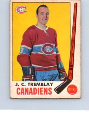VINTAGE HOCKEY CARD O-PEE-CHEE 1969 MONTREAL CANADIENS J.C. TREMBLAY  NO1921 - Image 1 of 2