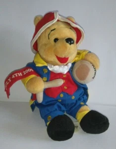 Walt Disney World Winnie The Pooh July 4th 2000 Plush Soft Toy Animal TV Figure - Picture 1 of 12