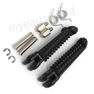 Black For Yamaha Front Footrest Pedals Foot Pegs YZF R6 YZF600 R6 YZF R6R Foto 1 de 4