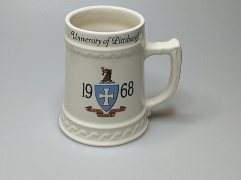Vintage University of Pittsburgh 1968 Beer Stein Cover