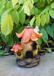 Garden Fairy Mushroom Flower House Solar Decorative Ornament Secret Gift - Picture 1 of 8