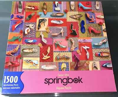 Springbok Shoes Shoes Shoes 1500 Piece Jigsaw Puzzle High Heal Flats Color Shoe - Image 1 of 4