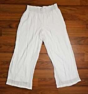 White Beach Swimsuit Cover UP Pants XL Apt. 9 Gauzy Feel Elastic waist B5 - Picture 1 of 6