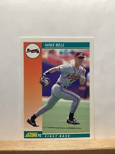 Score 1992 Baseball Card: Mike Bell, Atlanta Braves - Card #249 - Picture 1 of 2