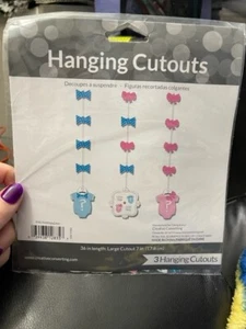 Lil Man & Lil Miss Hanging Cutouts 3ct. Gender Reveal Party Decorations Supply - Picture 1 of 2