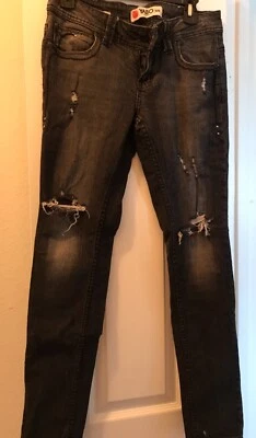 Yaso black denim destructed jeans sz 5/6 - Image 1 of 4