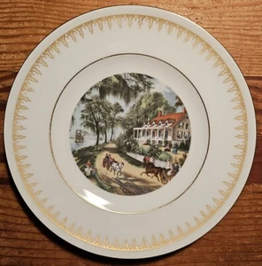 Currier & Ives Collector Plate, "Home on the Mississippi" #751 - Danbury Mint - Picture 1 of 4