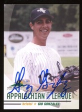 2004 Bristol White Sox GIO GONZALEZ Signed Card autograph AUTO BREWERS NATIONALS