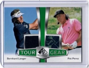 Tarjeta de recuerdos dobles Bernhard Langer Pat Perez Tour Gear 2024 SP usada en el juego - Imagen 1 de 2
