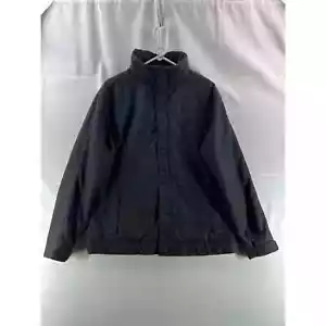 Banana Republic Herren Kleid Regenmantel schwarz kleiner Reißverschluss Tasche verpackbare Kapuze draußen - Bild 1 von 8