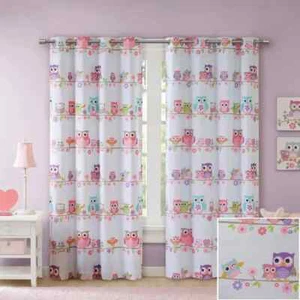 Owl Printed Blackout Curtain Panel(Only 1 Pc Panel) For Windows - Picture 1 of 8