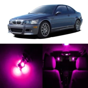16 x Pink LED Interior Light Package For 1999 - 2005 BMW 3 Series M3 E46 + TOOL - Picture 1 of 6
