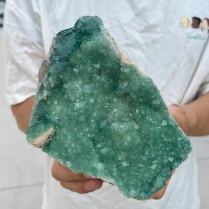 2,9 Pfund NATÜRLICHER grüner Würfel FLUORIT Quarz Kristall Cluster Mineral Probe - Bild 1 von 6