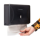 Mind Reader Multifold Paper Towel Dispenser, 1-Piece, Black 
