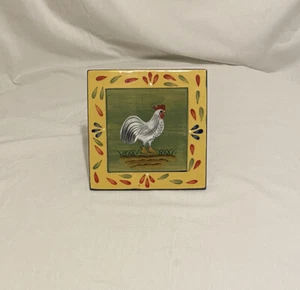 Style Eyes Baum Brothers Provence Rooster Trivet 8" - Picture 1 of 3