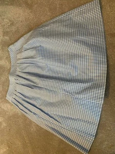 Brooks Brothers - Petite - Blue & White Check Pleated Skirt with Silk Petticoat - Picture 1 of 3