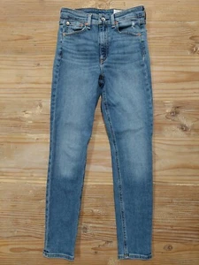 Rag and Bone Nina High Rise Ankle Skinny Jeans Womens 25 Blue Stretch Pants - Picture 1 of 9