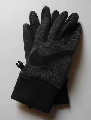 Nike Knit Hyperstorm Training Gloves Men Black/Heather Grey/Black S/M - Image 1 of 4