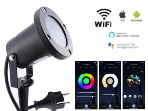 5W RGB+CCT LED Gartenstrahler Teichstrahler IP68 WiFi Alexa, Google 230V schwarz - Picture 1 of 7