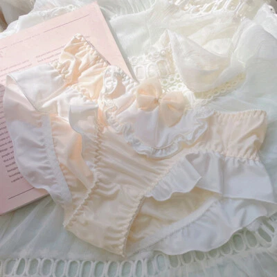 Sexy Lolita Bragas Japonesas Lazos Volantes Calzoncillos Cómodos Pantalones Ropa Interior  Foto 1 de 4