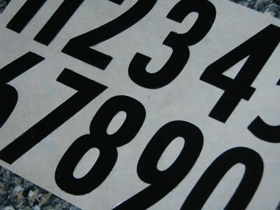 PITTSBURGH BLACK Football Helmet Number Decals MINI (2) Sheets 3M 20MIL - Image 1 of 2