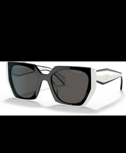 PRADA PR15WS 09Q5S0 54MM Black Talc Dark Grey Women's Sunglasses - Picture 1 of 5
