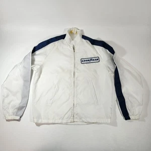 Goodyear Racing Jacket Medium Official Apparel USA VTG 80s Windbreaker White - Picture 1 of 7