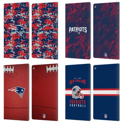 NFL NEW ENGLAND PATRIOTS GRAPHICS LEATHER BOOK WALLET CASE COVER FOR AMAZON FIRE - Image 1 of 4