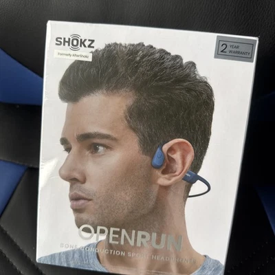 AfterShokz OpenRun Bluetooth Over the Ear Headphones - Blue - Image 1 of 3