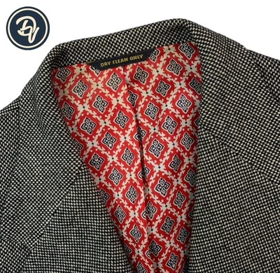 1960's Bespoke 42 R REX Bevery Hills 100 % Cashmere Knit Blazer Made USA - Image 1 of 4
