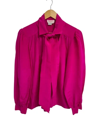 Blusa de seda vintage Ricky Sport de Miss Erika INC Nueva York para mujer talla 10 Foto 1 de 4