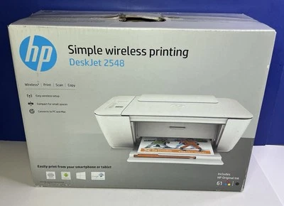 HP Deskjet 2548 Wireless Inkjet Printer All-In-One Printer Scan Copy NEW SEALED - Image 1 of 4