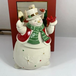 LENOX Merry Musicals Snowman Music Box We Wish You Merry Christmas + Box 7.25" - Picture 1 of 7