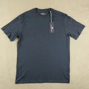 Vineyard Vines Shirt Mens Small Blue Blazer Pocket Crew Tee Classic Cotton - Picture 1 of 15