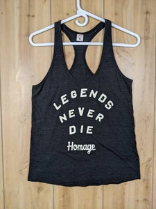 Homage Legends Never Die Classic Ringer Tank Top Sz M USA Made Black - Picture 1 of 8