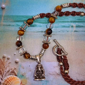 Ganesh Pendant Lord of Success  Pendant Necklace Sterling Good Luck Amulet - Picture 1 of 2