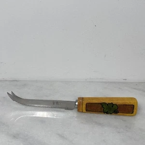 Joie de Vivre Serrated Cheese Knife with Leaf Design Handle 4” Blade - Picture 1 of 6