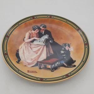 Vintage Norman Rockwell Teller Couple's Commitment Knowles 1985 Echtheitszertifikat Box USA - Bild 1 von 7