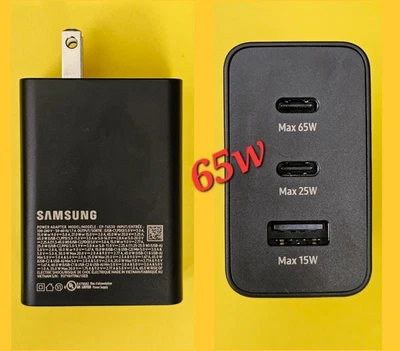 Samsung T6530 65W PD 3.0 Trio Power Adapter Super Fast Charging Wall Charger - Image 1 of 4