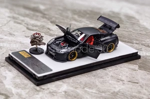 PGM 1:64 Scale Black GTR R35 Rocket Bunny Engine Sports Diecast Display Model - Picture 1 of 16