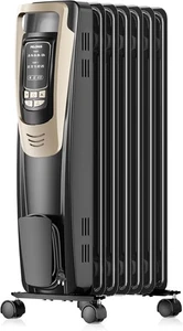 PELONIS Champagne Oil Filled Radiator Heater with Remote and - Picture 1 of 8